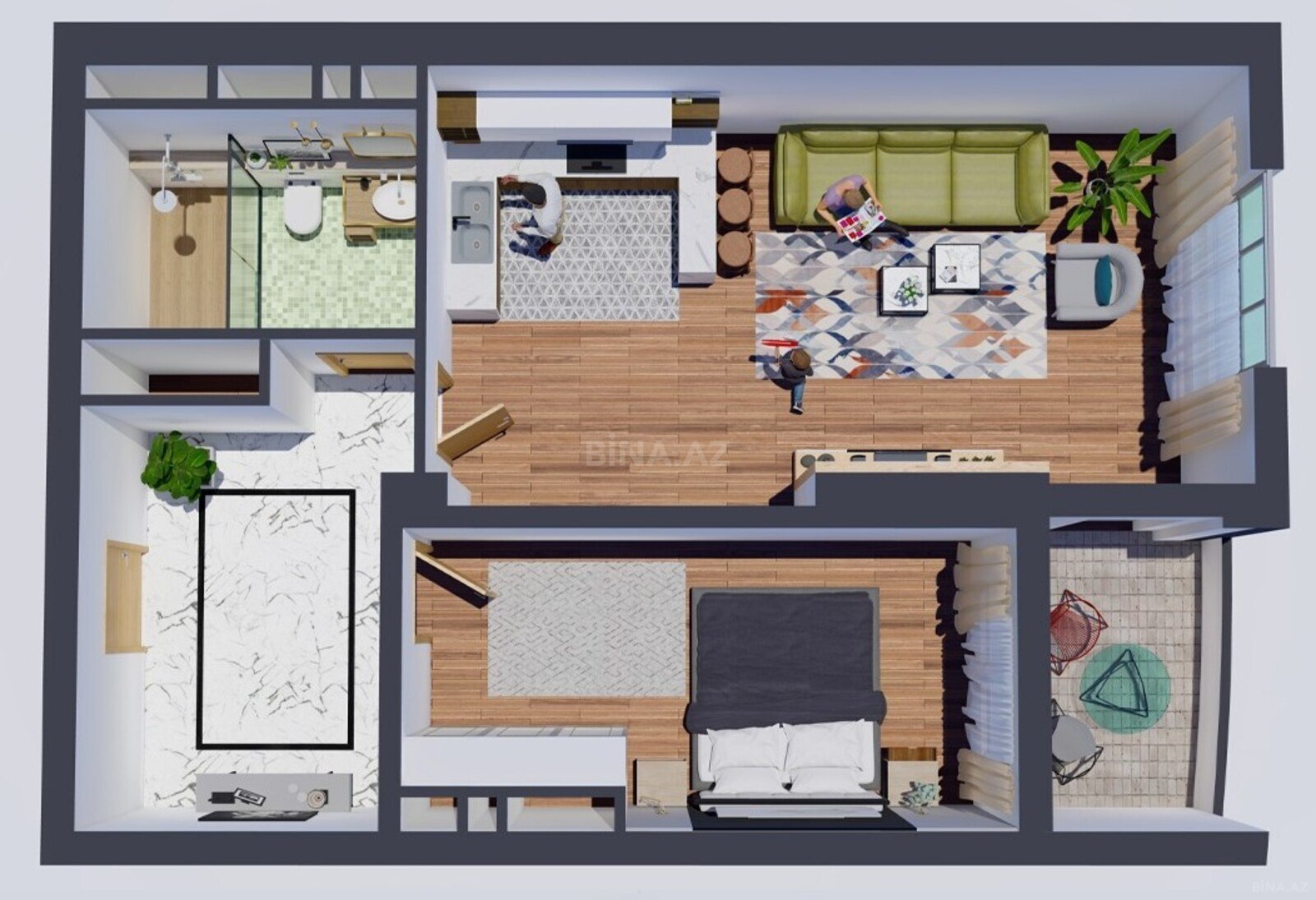 2-комн. новостройка - Хатаинский р. - 79 м² (4)
