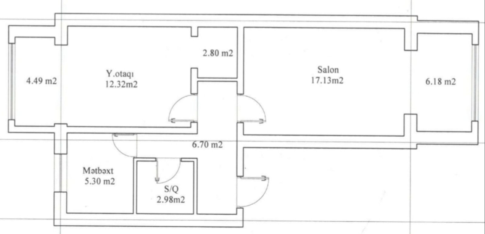 2-комн. вторичка - Насиминский  р. - 70 м² (5)