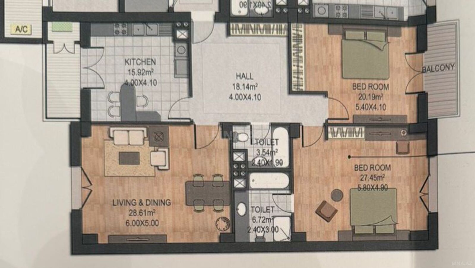 3-комн. новостройка - пос. Аг шехер - 140 м² (6)
