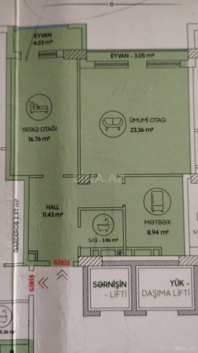 2-комн. новостройка - Сабаильский р. - 75 м² (15)