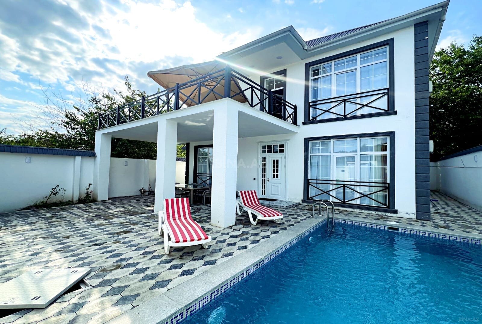 8 otaqlı həyət evi/bağ evi - Qəbələ - 220 m² (1)