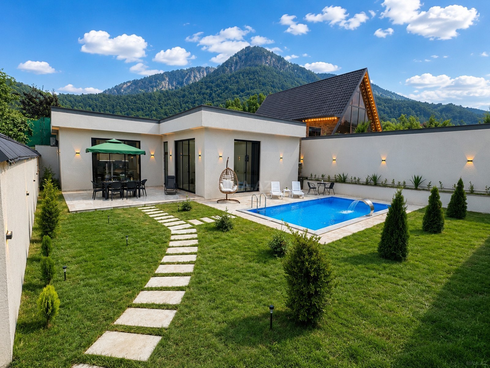 4 otaqlı Həyət evi/Bağ evi, Qəbələ