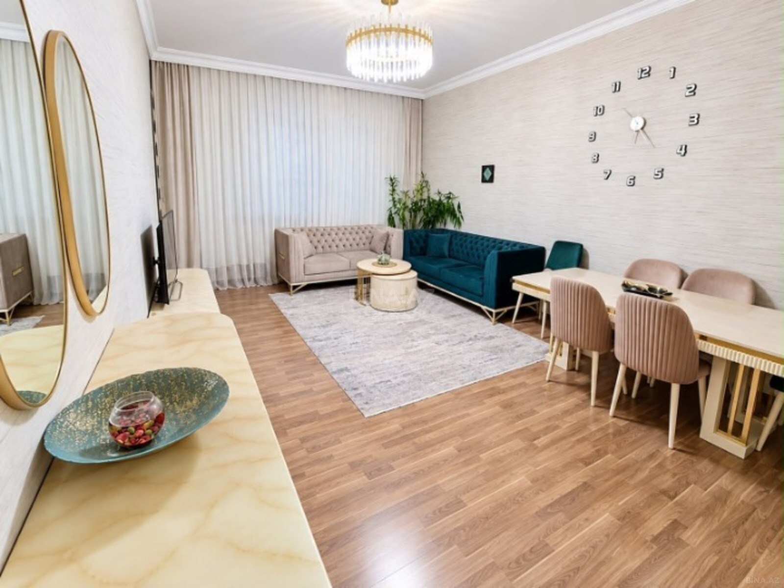 3 otaqlı Yeni tikili, Memar Əcəmi m., Bakı