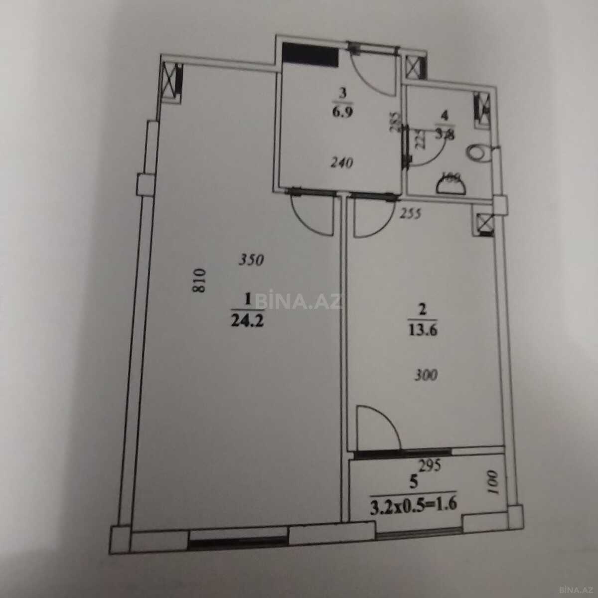 2 otaqlı Yeni tikili, Nəsimi r., Bakı
