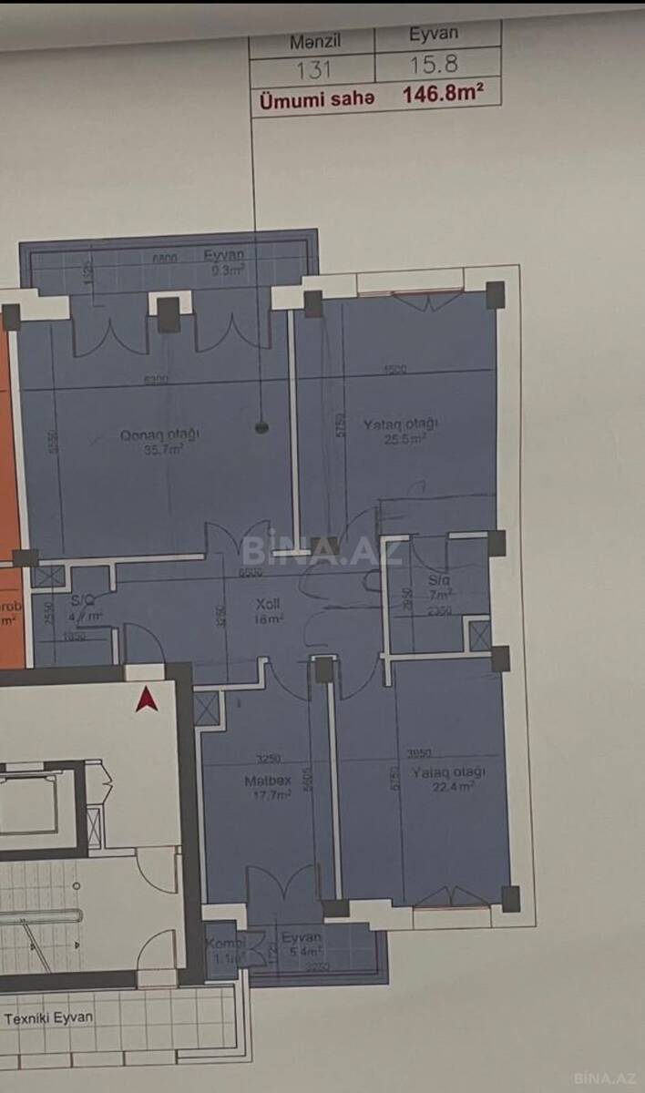 3 otaqlı Yeni tikili, Ağ şəhər q., Bakı