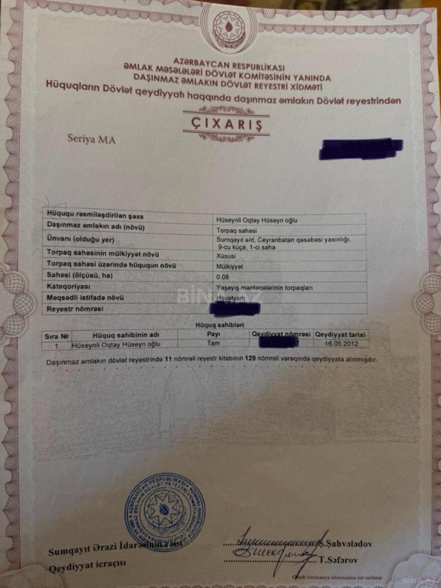 Torpaq Ceyranbatan q., Bakı