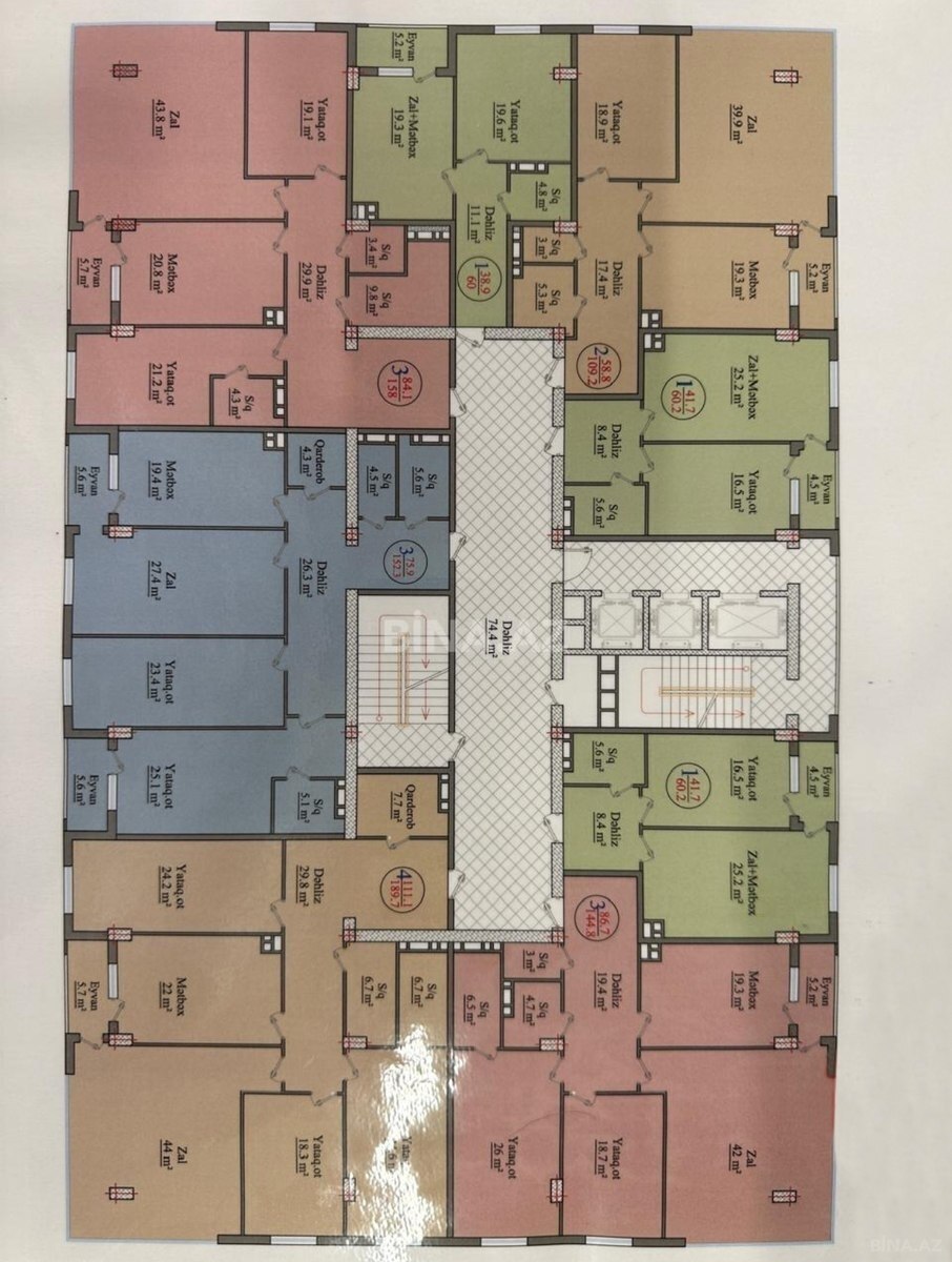 3 otaqlı Yeni tikili, Şah İsmayıl Xətai m., Bakı