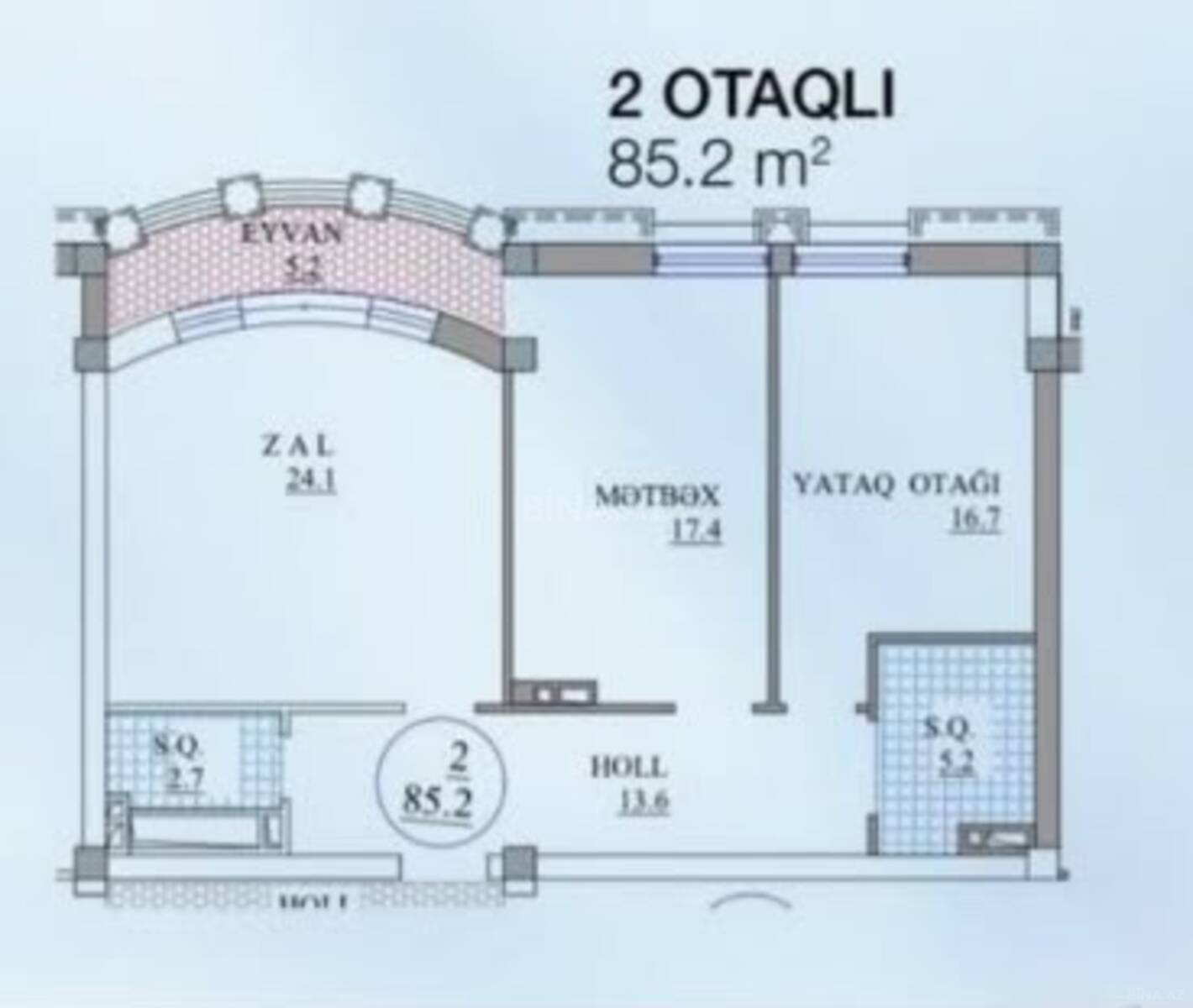 2 otaqlı Yeni tikili, Sahil m., Bakı