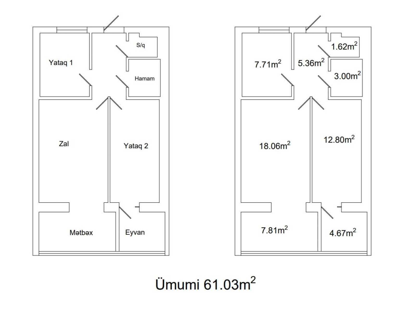 3 otaqlı Köhnə tikili, Gənclik m., Bakı