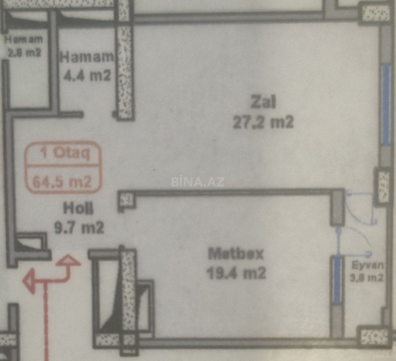 2 otaqlı Yeni tikili, 8 Noyabr m., Bakı