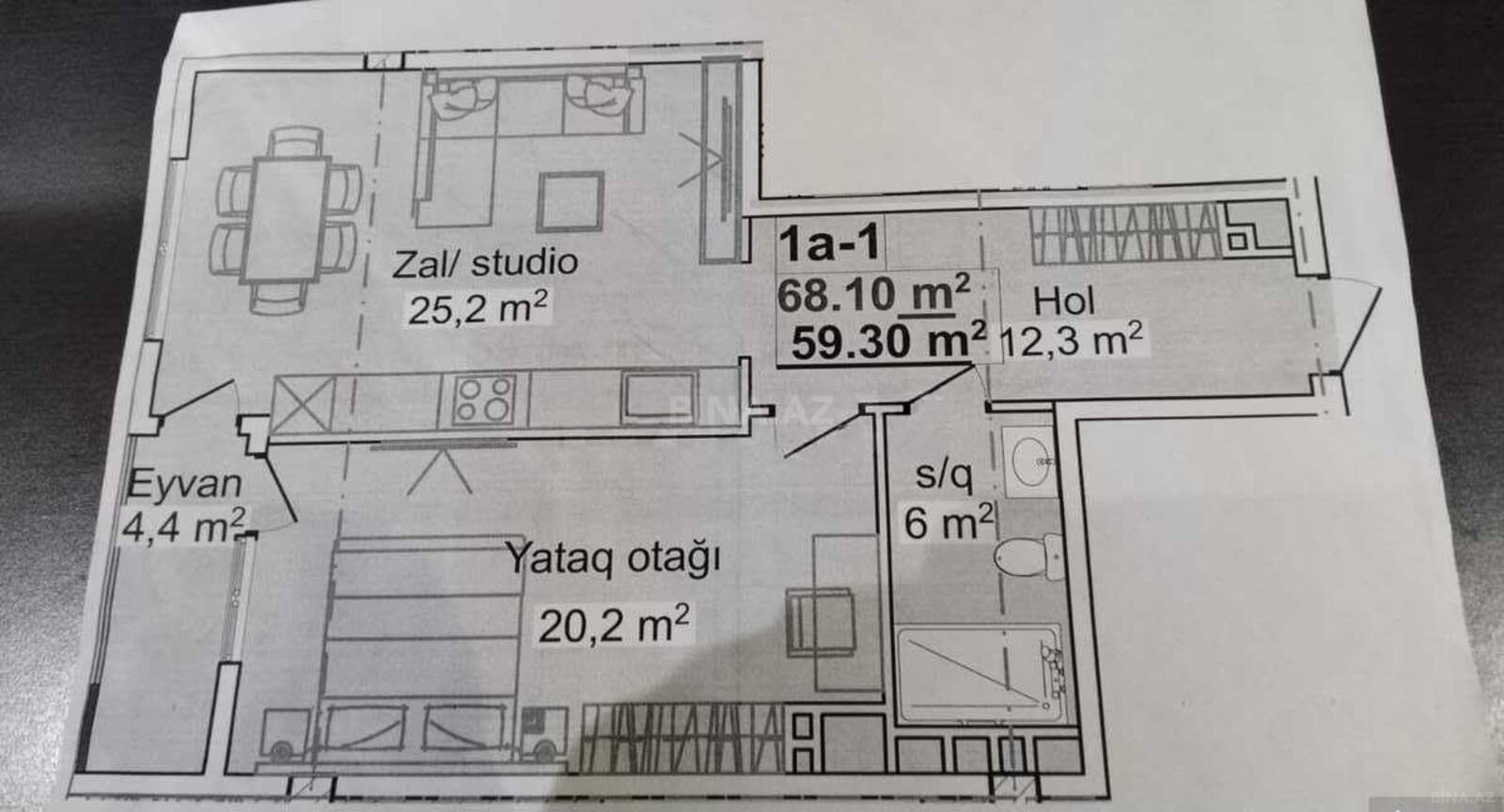 2 otaqlı Yeni tikili, İnşaatçılar m., Bakı