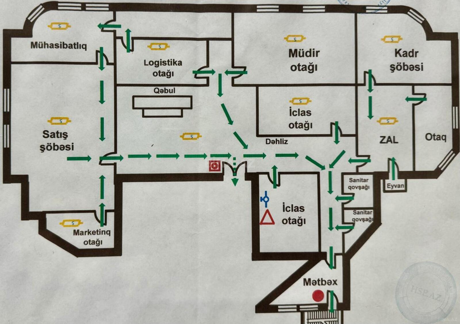 10 otaqlı Ofis, 8 Noyabr m., Bakı