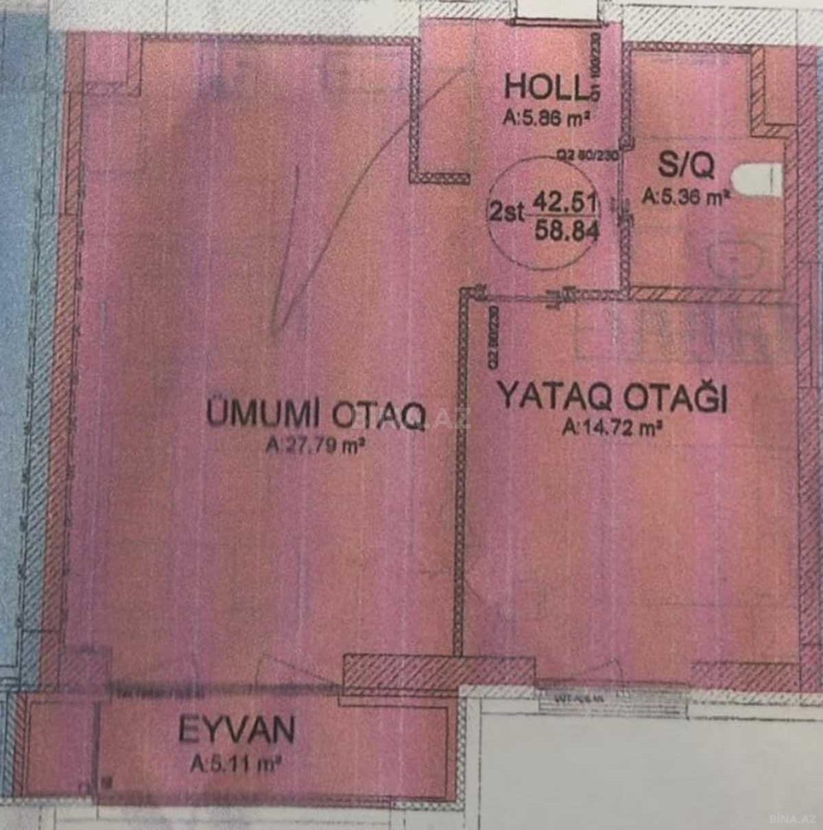 2 otaqlı Yeni tikili, Bakmil m., Bakı