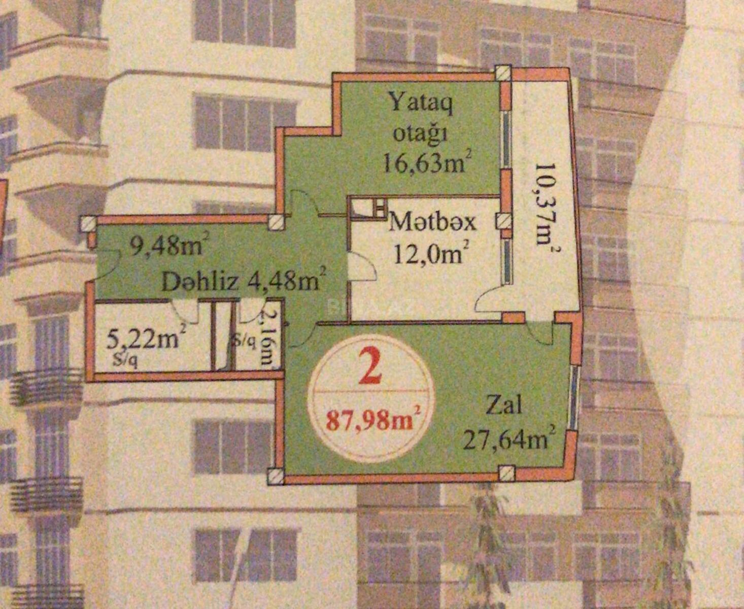 2 otaqlı Yeni tikili, Azadlıq Prospekti m., Bakı