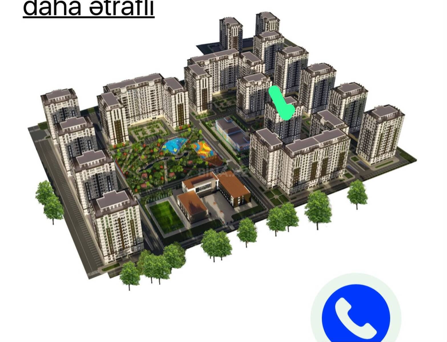 3 otaqlı Yeni tikili, Abşeron r., Xırdalan