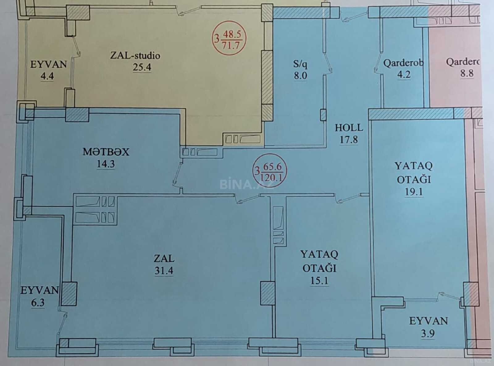 3 otaqlı Yeni tikili, 28 May m., Bakı