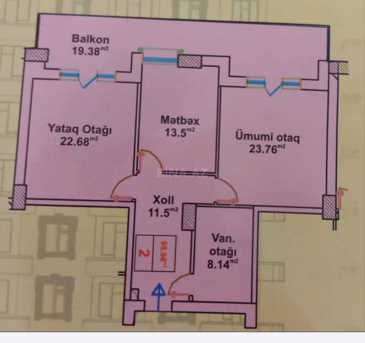 3 otaqlı Yeni tikili, Xırdalan