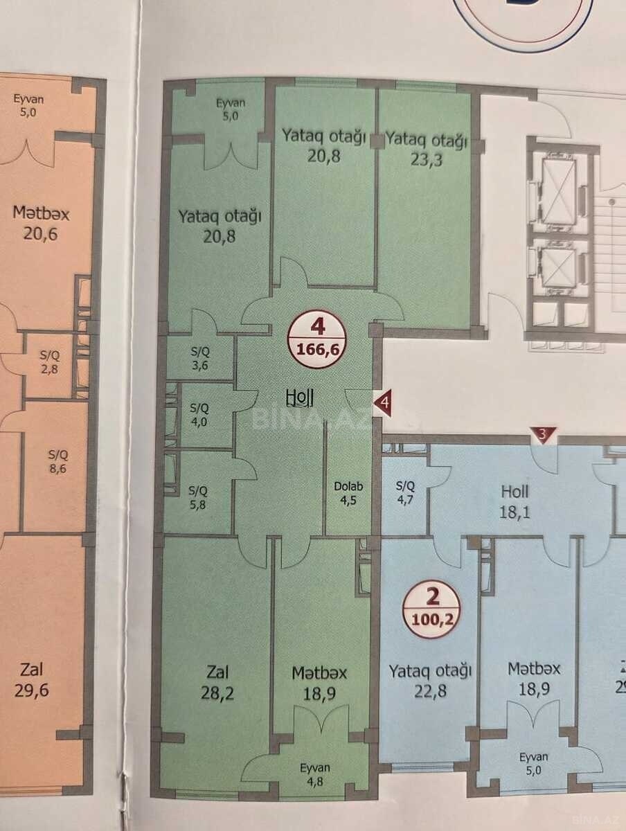 4 otaqlı Yeni tikili, Nəriman Nərimanov m., Bakı