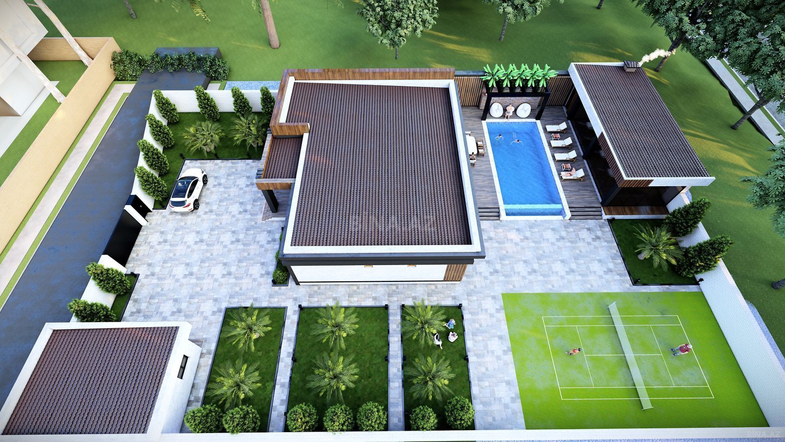 5 otaqlı Həyət evi/Bağ evi, Görədil q., Bakı