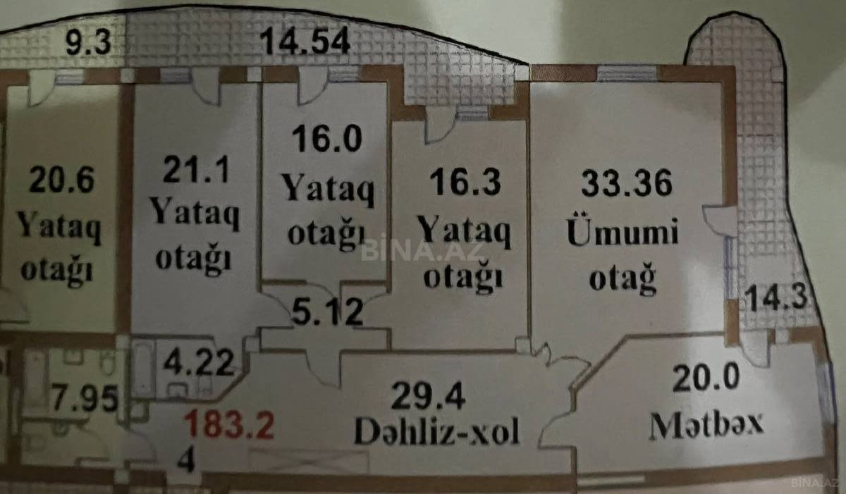4 otaqlı Yeni tikili, Elmlər Akademiyası m., Bakı