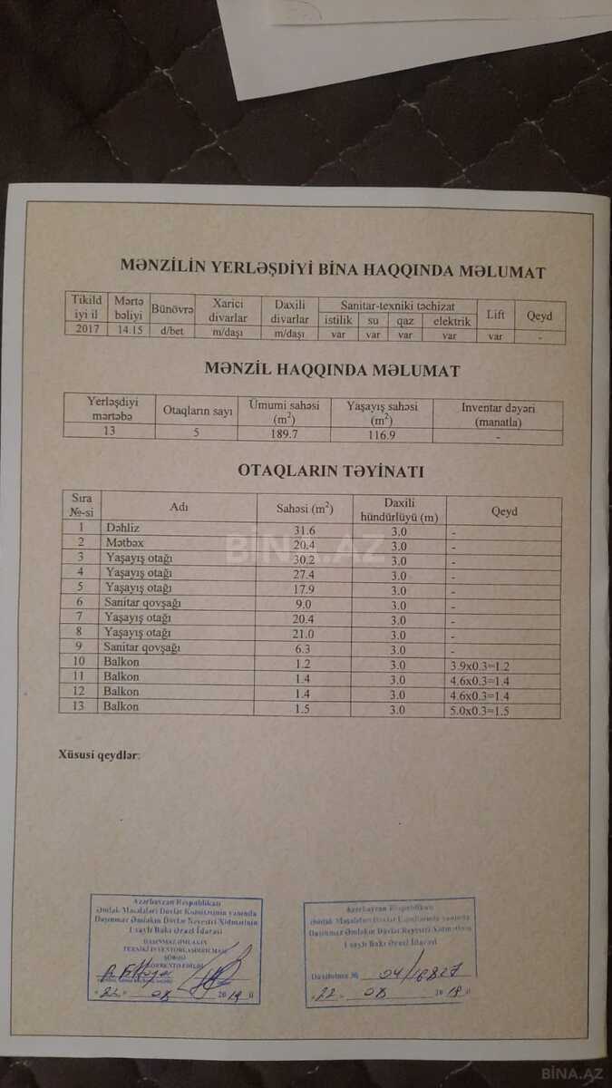 5 otaqlı Yeni tikili, Yasamal q., Bakı