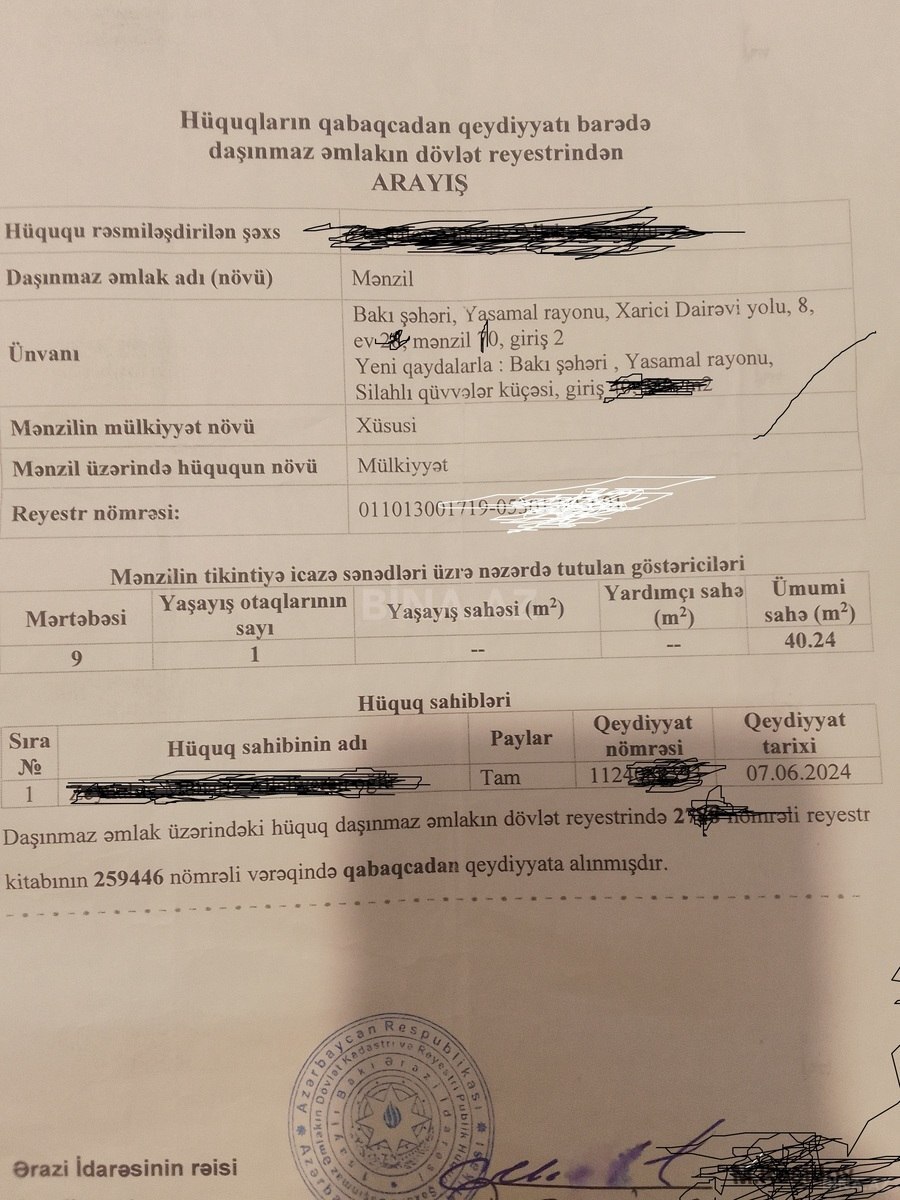 2 otaqlı Yeni tikili, Yasamal r., Bakı