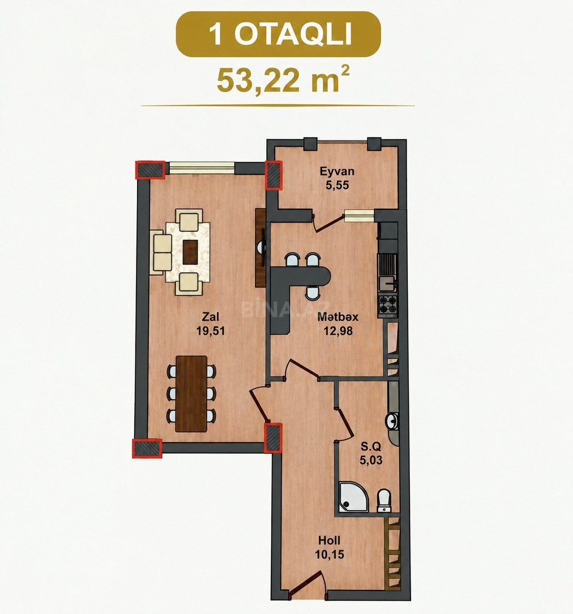 2 otaqlı Yeni tikili, 28 May m., Bakı