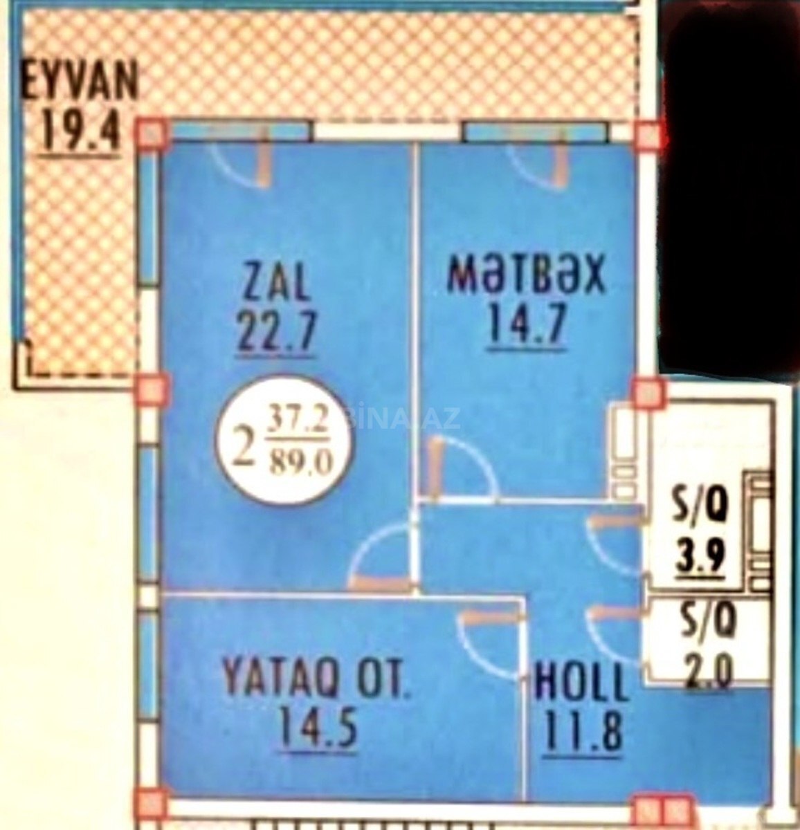 2 otaqlı mənzil satılır, Şıxov, Bakı
