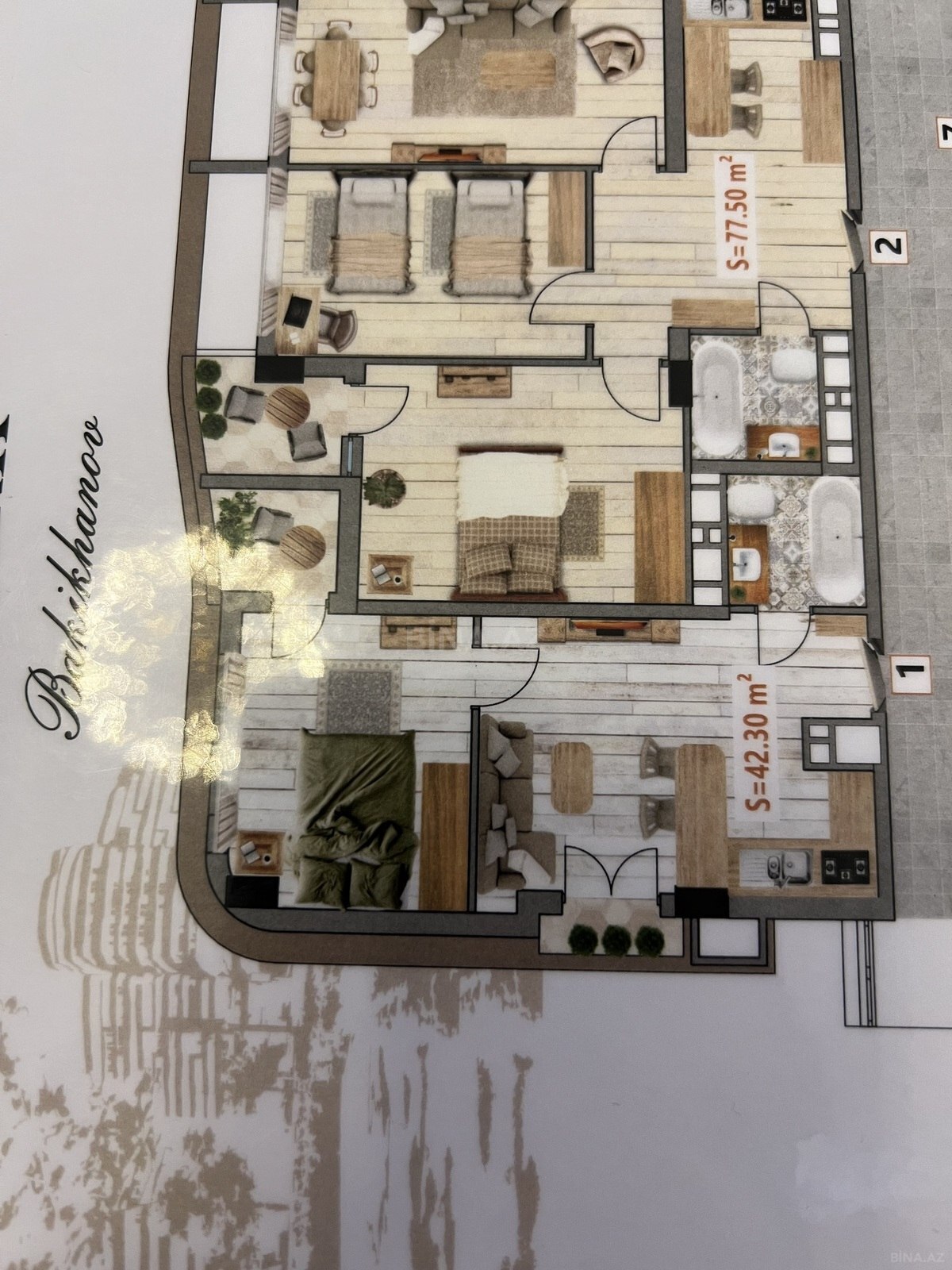 2 otaqlı Yeni tikili, Bakıxanov q., Bakı