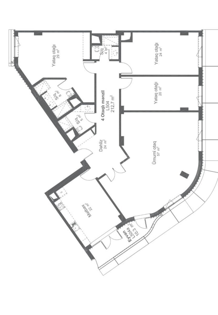 4-room apartment for sale, White City, Baku