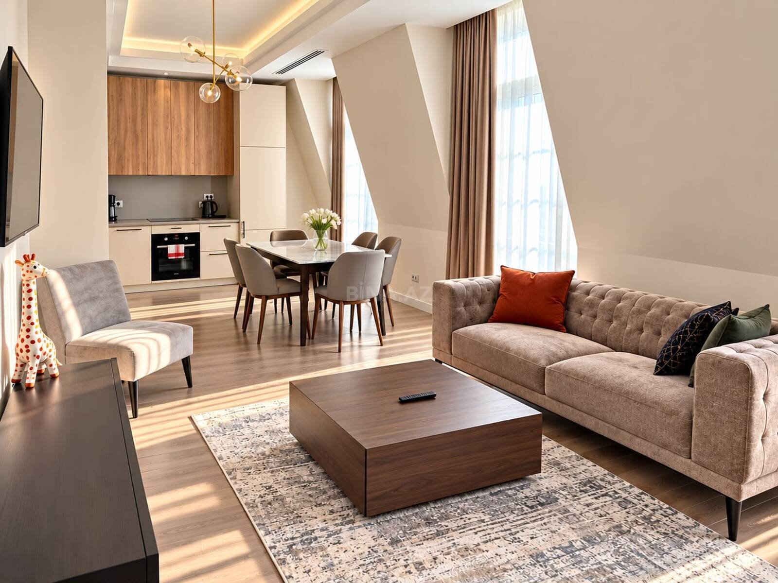 3 otaqlı mənzil satılır, Ağ şəhər, Bakı