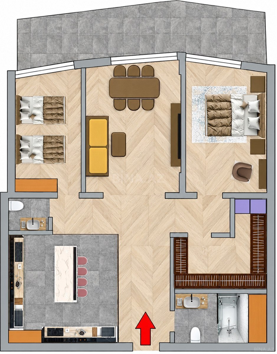 3-комн. квартира на продажу, Yasamal, Баку