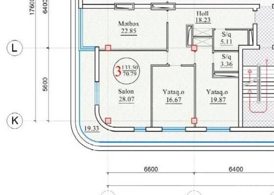 3 otaqlı Yeni tikili, Nəsimi r., Bakı