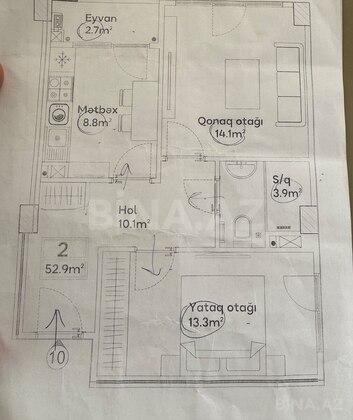 2 otaqlı Yeni tikili, 20 Yanvar m., Bakı