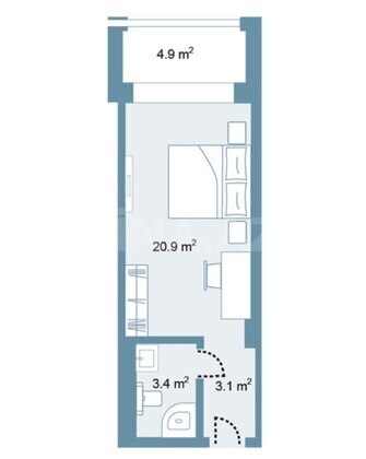 1 otaqlı Yeni tikili, Nardaran q., Bakı