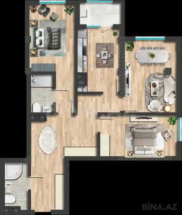 3 otaqlı Yeni tikili, Azadlıq Prospekti m., Bakı