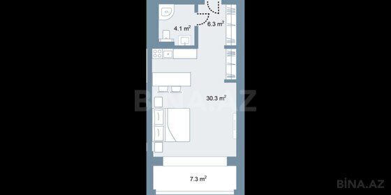 1 otaqlı Yeni tikili, Sea Breeze q., Bakı
