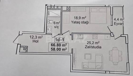 2 otaqlı Yeni tikili, 20 Yanvar m., Bakı