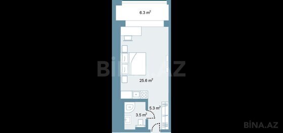 1 otaqlı Yeni tikili, Sea Breeze q., Bakı