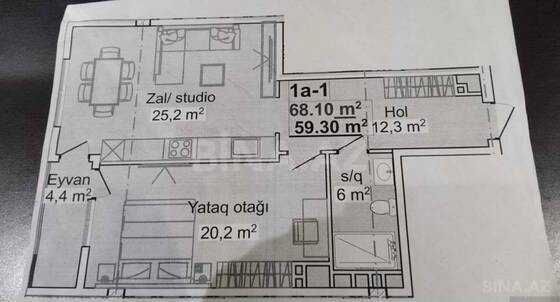 2 otaqlı Yeni tikili, İnşaatçılar m., Bakı