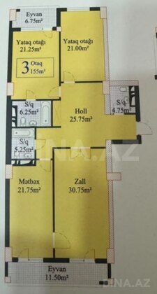 3 otaqlı Yeni tikili, Nəriman Nərimanov m., Bakı