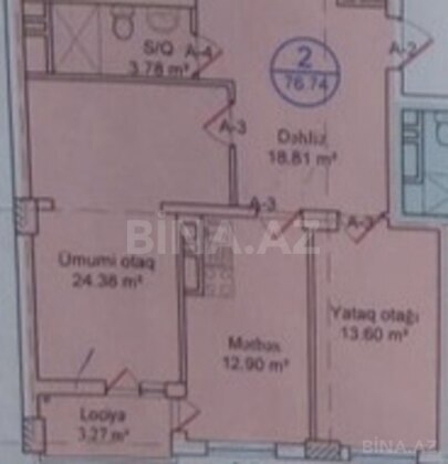 2 otaqlı Yeni tikili, Qara Qarayev m., Bakı