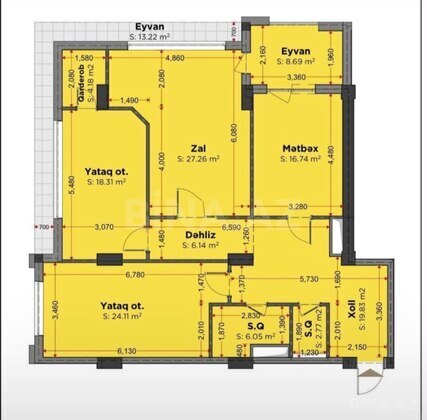 3 otaqlı Yeni tikili, İçəri Şəhər m., Bakı