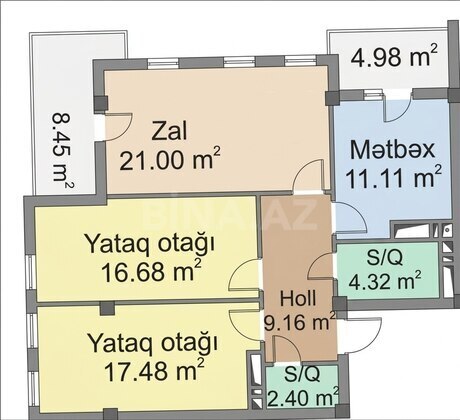 3 otaqlı Yeni tikili, 28 May m., Bakı