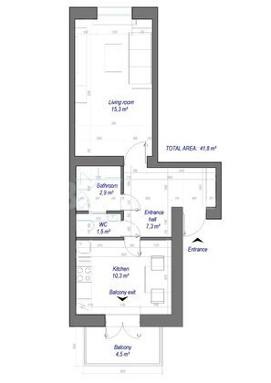 1 otaqlı Köhnə tikili, Şah İsmayıl Xətai m., Bakı