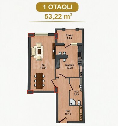 2 otaqlı Yeni tikili, 28 May m., Bakı