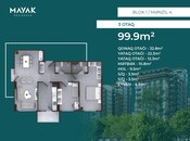 Satılır 3 otaqlı yeni tikili 99.9 m², Zığ q., photo 2 from 8