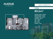 Satılır 3 otaqlı yeni tikili 89.2 m², Zığ q., photo 2 from 8