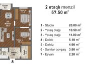Продаётся 3-комн. новостройка 85.5 м², пос. Мамедли, photo 2 from 5
