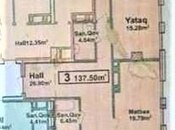 3 otaqlı yeni tikili - Həzi Aslanov m. - 138 m²